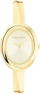 [Calvin Klein] Twisted Bezel IP Thin Gold Steel Light Champagne Dial Women's Watch