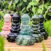 Crystal Buddha & Lotus Carving