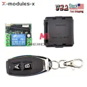 433MHz DC12V Relay 1/2CH Wireless RF Door Remote Control Switch Transmitter US