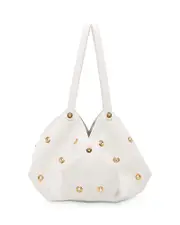 Versace Protea Studded Leather Tote