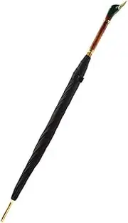 WLLKIY Gentleman Wooden Handle Umbrella, Large Retro Long Handle Umbrella, Business Golf Umbrella, Men's And Women's Sunny Umbrella