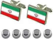 [Select Gifts] Shirt Dress Studs Irân Flag Cufflinks