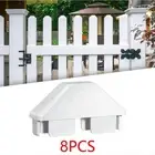 8Pcs Picket Fence Caps Dog Ear Decorative Protective Gifts PVC Fence Post Caps
