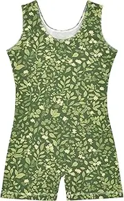 [FRODOTGV] Small Mint Forests Green Girls Gymnastics Leotards Cute Tumbling Outfit for Excise, Tumbling Class, Biketards