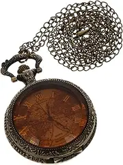 [ANDRESLAD] 1pc Pocket Watch Digital Holder Engraved Watch Vintage Dainty Gold Watch Sunglasses for Men Watch Display Case Winder Chain Sport Hat Watches for Men Hanging Watch Electroplating
