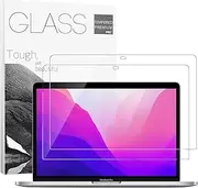 YongMai 2Pack 9H Hardness Tempered Glass Screen Protector for MacBook Pro 13'' (M1/M2 2016-2022)/ MacBook Air 13 inch (M1 2018-2021), Bubble Free, Ultra Thin HD Transparency, Anti Scratch