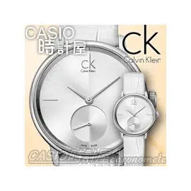 CASIO 時計屋 CK手錶 Calvin Klein 女錶 K2Y231K6 白色優雅時尚皮革錶帶女錶 保固 附發票