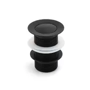 Bathroom 32mm Pop Up Push Brass Waste Plug Non Overflow Basin Sink Drain Black