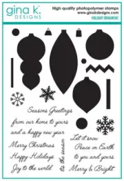 Gina K Designs Clear Stamps - Holiday Ornaments