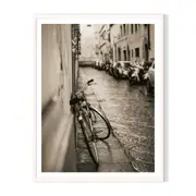 Waiting Framed Wall Art - White