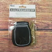 Darice All Chalked Up Wood Chalk Board Mason Jar Tags Set Of Three