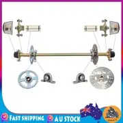 740mm Rear Axle Kit Wheel Hubs Sprocket Disc Brake For Go Kart Drift Trike Quad