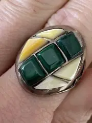 Native American Cobblestone ring VINTAGE Sterling Silver