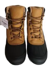St. John's Bay Men's Hatley Tan Flat Heel Lace Up Boots Size 9 M