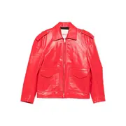 [Fiorucci] Fiorucci Flap-pockets Leather Jacket XS RED