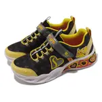 SKECHERS 休閒鞋 S LIGHTS 童鞋 中大童 寶可夢 黑 黃 聯名款 皮卡丘 支撐 卡通 319503LBKMT