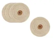 VCT 4 Pack 6" Buffing Soft Cotton Polishing Buffer Polish Wheel for Bench Gri...