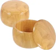 UPKOCH 2pcs Go Chess Pieces Storage Bowl Solid Wood Canister for Go Game Stones Lightweight and Portable Storage Present for Chess Enthusiasts