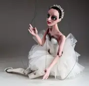 Ballerina Czech Marionette - Handmade wooden puppet