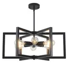 Modern Farmhouse Chandelier, 23.6'' Large Black Chandelier Light Fixture Indu...