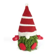 Christmas Santa Cypress Tree Gnome Figure for Mantle, Table top, Home Xmas Decor
