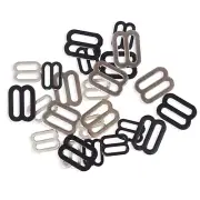 20 PC - 1" & 3/4" Black Matte & Bright Iron Tri Glide Slide Adjusters Outdoors