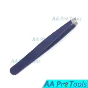 AAPRO Blue-Color Professional Mini Eyebrow Tweezers Baby Tweezers Slanted Tips