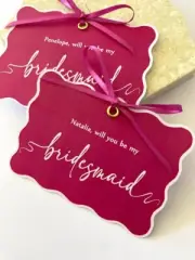 Personalised Curve Cut Will You Be My Bridesmaid Card Maid Proposal Wavey Card