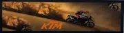 KTM MOTORCYCLES RUBBER BACKED BAR MAT RUNNER