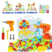 Building Block Games Construction Engineering STEM Toys Drill Screwdriver Tool Set Learning Puzzles Educational 237 Pieces