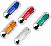 10Pcs Truck Side Marker LED Light Chrome 12V 24V Side Position Lights Caravan Exterior Lights(Blue)