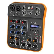 Audio Interface Mixer 4 Channel PC XLR Bluetooth USB DJ Music Sound Board