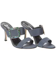 Manolo Blahnik Gable 90 Silk Sandal (Authentic Pre-Loved)
