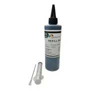 Pigment Refill Black Ink Kit for All Hp Inkjet Printer Cartridge 250ml + Syringe