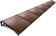 Instahut Window Door Awning? 1mx6m Brown Hollow Sheet Plastic Frame