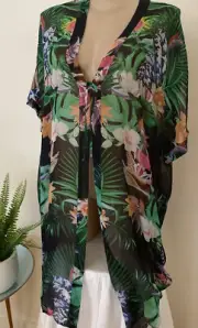TS top TAKING SHAPE plus sz S 12 14 16 Garden Of Eden Kimono Versatile NWT