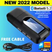 Lcd Long Range Bluetooth 5.0 Adapter Audio Usb Transmitter Stereo 3.5mm Switch