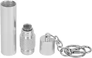 Pool Tip Shaper, Tip Shaper Billiard Pricker Tool Aluminium Alloy Portable Tip Pricker Tool with Keychain for Pool (Black) (Silver)