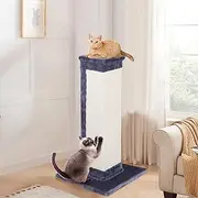 Cat Scratching Post Tree 92cm Height, Stand-up Cat Scratcher Tower Condo House Furniture, Wood Floor Cat Tree Post(Grey)