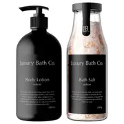 Luxury Bath Co. Body Lotion and Bath Salt Bundle Arabian Ritual 2 Pack