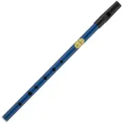 Feadog Brass Whistle Key of D Blue Original Tin Penny Flute Made in Ireland