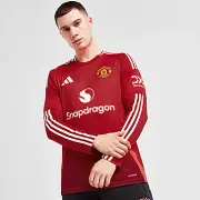 adidas Manchester United 24/25 Long Sleeve Home Shirt Jnr