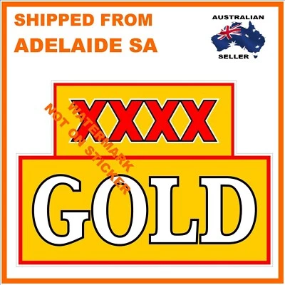 XXXX GOLD BEER DECAL STICKER LABEL LARGE DIA 240 MM HOT ROD FRIDGE TOOL BOX