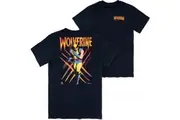 Wolverine Claw Marks Front and Back Print T-Shirt