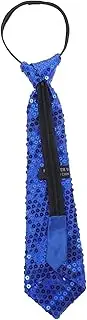 [HOOTNEE] Men's Sequin Bow Tie Thin Tie Prime for Men Ties Uniform Business Prom Decorative Necktie Costume Prop Party Props Festival Cosplay Blue 1pc