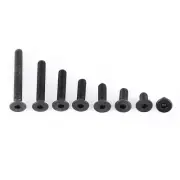 200Pcs M3 Countersunk Flat Head Hex Socket Screw Bolt Machine Fastener Kit New