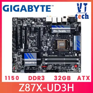 技嘉ga-z87x-ud3h GA-Z87X-UD5H台式機主板LGA1150 i3 i5 i7 DDR3 USB3.0