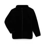 Wonder Nation Boy's Black Fleece Zip Jacket Size XL HUSKY (14-16) NEW
