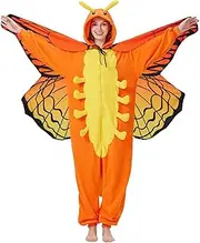 [AMAMHAHAVA] Caterpillar to Butterfly Onesie Pajamas for Adults, Transformative Onesie Pajamas for Halloween & Christmas