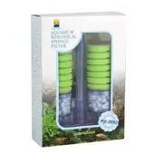 Twin Sponge Filter W/ Media Chamber XY-2882 L( FR 7) For Fish Shrimp Snail Tank Aquarium
